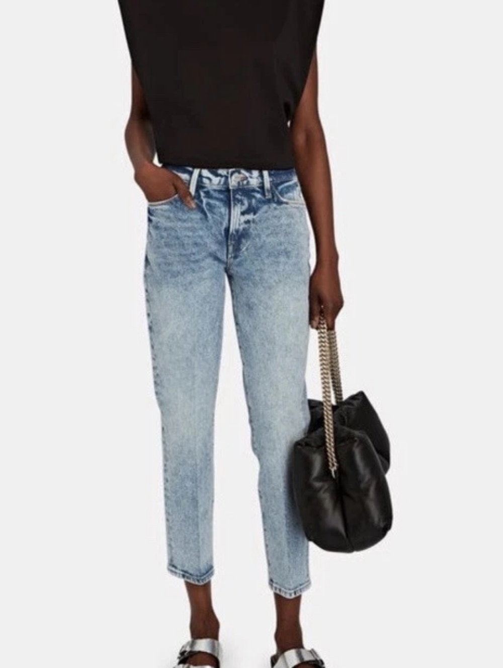 Frame Le High Straight Jeans 27 In Lombard